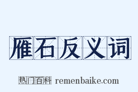雁石反义词是什么意思的图片